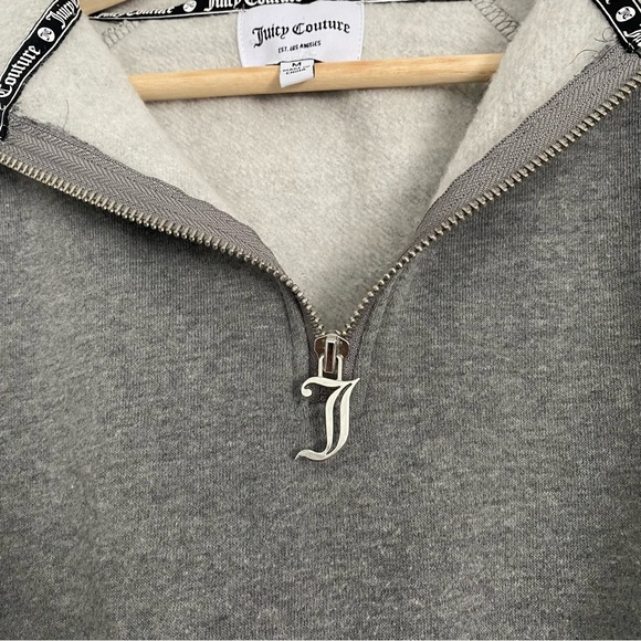 JUICY COUTURE | Heather grey half zip cropped sweater - Picture 10 of 14